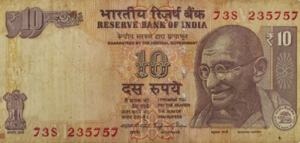 ghandi ten rupees